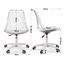 Artiss Clear Acrylic Office Chair Armless Swivel Vanity Desk Chair Mondern White
