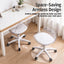 Artiss Clear Acrylic Office Chair Armless Swivel Vanity Desk Chair Mondern White
