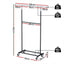 Artiss Clothes Rack Double Rod Airer Rail Coat Stand Adjustable Hanger