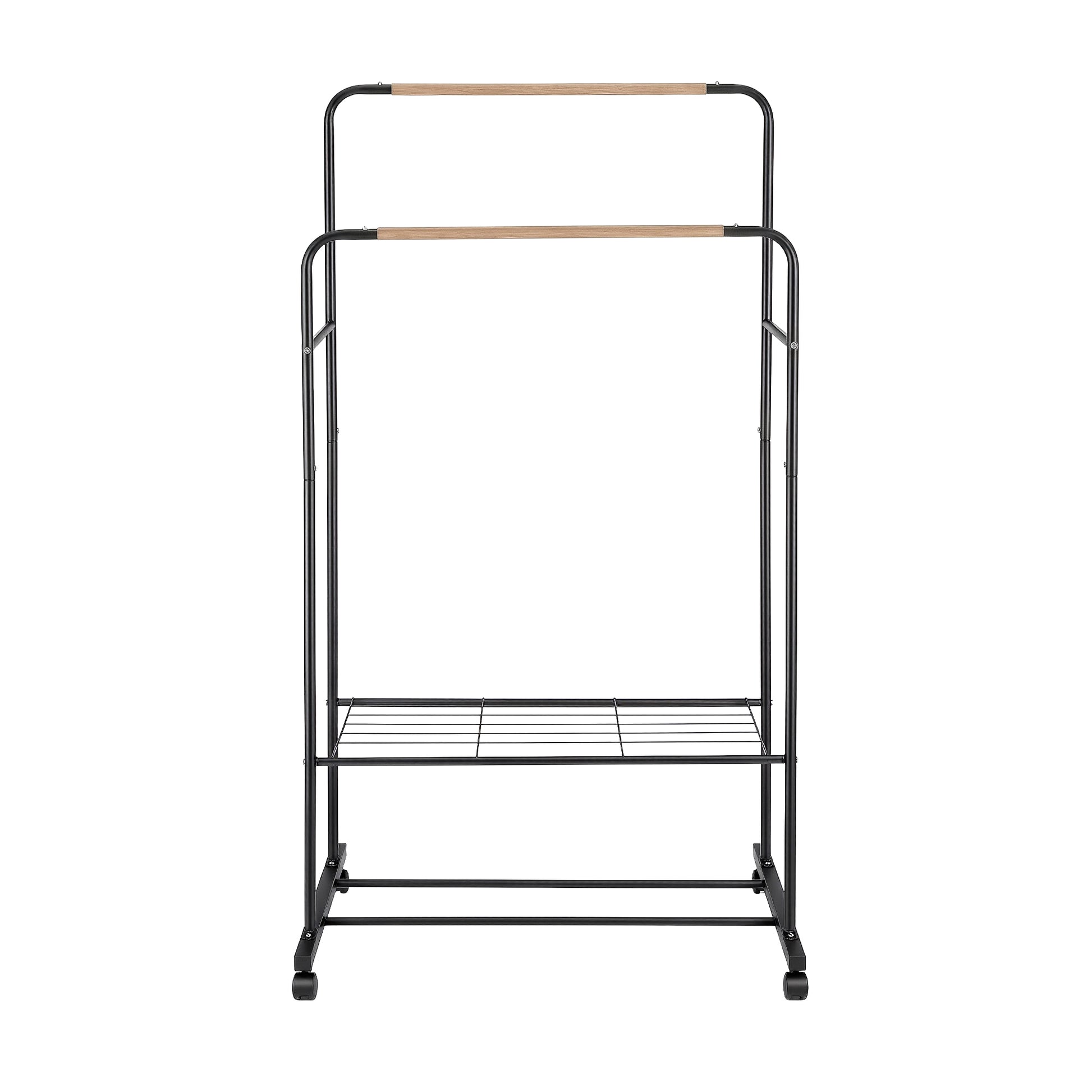 Artiss Clothes Rack Double Rod Airer Rail Coat Stand Hanger Storage Shelf