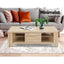 Artiss Coffee Table 1 Drawer Oak Maxi