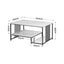 Artiss Coffee Table 100cm Faux Marble Finish Center Table 2-Tier Storage White&Black