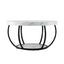 Artiss Coffee Table 2-Tier Marble Finish Round White&Black