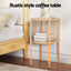 Artiss Coffee Table 2-Tier Round Wood