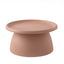 Artiss Coffee Table Round 71CM Plastic Pink