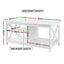 Artiss Coffee Table Storage Shelf White