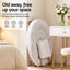 Artiss Comfy Saucer Chair Soft Faux Fur Foldable Accent Chair with Ottoman White