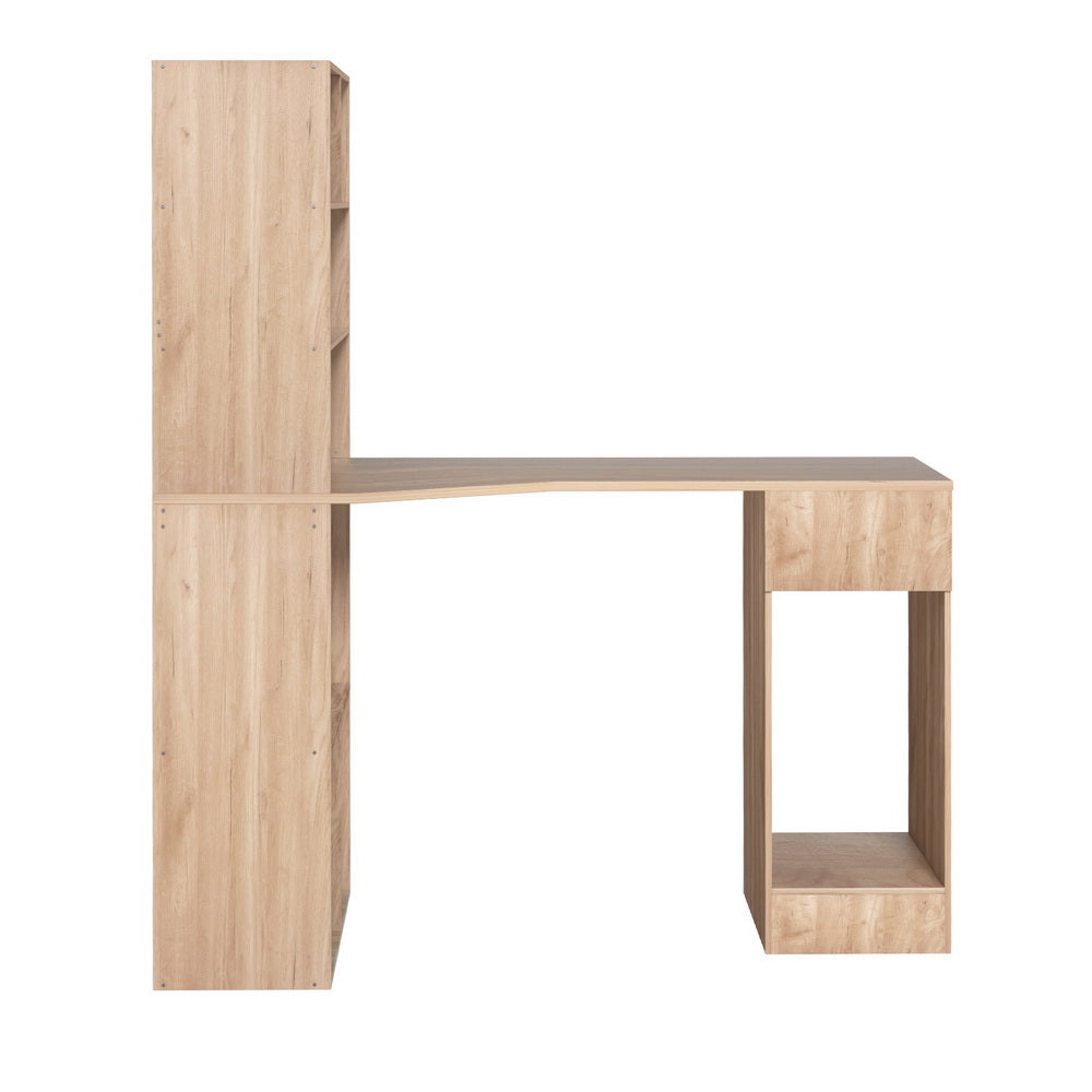Artiss Computer Desk Bookshelf Drawer Cabinet Oak 120CM