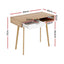 Artiss Computer Desk Drawer Cabinet Shelf Oak 90CM