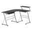 Artiss Computer Desk L-Shape Keyboard Tray Shelf Black