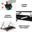 Artiss Computer Desk Office Chair Set Desks with Keyboard Shelf Try Black