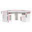 Artiss Computer Desk Shelf Cabinet L-Shape White 150CM