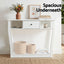 Artiss Console Table Entryway Hallway Sofa Side Table Drawer Shelf 100CM White