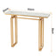 Artiss Console Table Hallway Entryway Table Marble Effect 110CM White & Gold