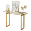 Artiss Console Table Hallway Entryway Table Marble Effect 110CM White & Gold