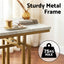 Artiss Console Table Hallway Entryway Table Marble Effect 110CM White & Gold