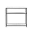 Artiss Console Table Marble Effect 3-Tier Sofa Entryway Side Table 90CM White