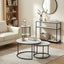 Artiss Console Table Marble Effect 3-Tier Sofa Entryway Side Table 90CM White