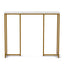 Artiss Console Table Marble Effect White&Gold