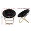 Artiss Cozy Saucer Chair Soft Faux Fur Folding Accent Chair for Bedroom Black