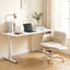 Artiss Criss Cross Chair with Wheels & Adjustable Armrests and Electric Standing Desk 140cm with Memory Presets, Ergonomic Cross Legged Chair and Office Desk Set
