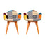 Artiss Dining Chairs Set of 2 Fabric Retro Replica DSW