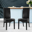 Artiss Dining Chairs Set of 2 Leather Parsons Chair Black