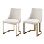 Artiss Dining Chairs Set of 2 Linen Fabric Frame Beige