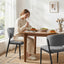 Artiss Dining Chairs Set of 2 Linen Fabric Soft Upholstered Chairs Grey