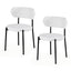 Artiss Dining Chairs Set of 2 Sherpa Boucle White
