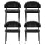 Artiss Dining Chairs Set of 4 Leather Hollow Armchair Black