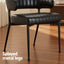 Artiss Dining Chairs Set of 4 Leather Hollow Armchair Black