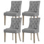 Artiss Dining Chairs Set of 4 Linen French Provincial Grey
