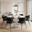 Artiss Dining Chairs Set of 6 Leather Hollow Armchair Black