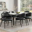 Artiss Dining Chairs Set of 6 Leather Hollow Armchair Black