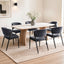 Artiss Dining Chairs Set of 6 Linen Fabric Soft Upholstered Chairs Charcoal