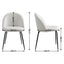 Artiss Dining Chairs Set of 6 Sherpa Boucle White