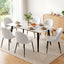 Artiss Dining Chairs Set of 6 Sherpa Boucle White