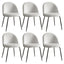Artiss Dining Chairs Set of 6 Sherpa Boucle White