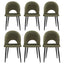 Artiss Dining Chairs Set of 6 Velvet Hollow Green
