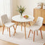 Artiss Dining Table and Chairs Set 3PCS 90cm 2 Seater Round Dining Set for Kitchen, Apartment, Dining Room White