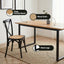 Artiss Dining Table and Chairs Set 5PCS Industrial 4 Black Rattan Chairs for Kitchen, Dining Room, Café