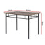 Artiss Dining Table and Chairs Set 5PCS Industrial Wooden Metal Desk Walnut