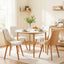 Artiss Dining Table and Chairs Set 5PCS Round 4 PU Leather Seater Dining Set White