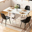 Artiss Dining Table and Chairs Set 5pcs Foldable with 2 Drawers Black and White