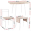 Artiss Dining Table and Chairs Set 5pcs with Extendable 60-120cm Drop-Leaf Table Natural White