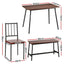 Artiss Dining Table and Chairs Set of 4 Bench Kitchen Furniture Rustic Brown