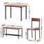 Artiss Dining Table and Chairs Set of 4 Storage Bench Kitchen Furniture Walnut
