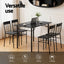 Artiss Dining Table and Chairs Set of 5 Compact Kitchen Furniture Marble Black