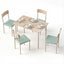 Artiss Dining Table and Chairs Set of 5 Compact Kitchen Furniture Natural Light Green